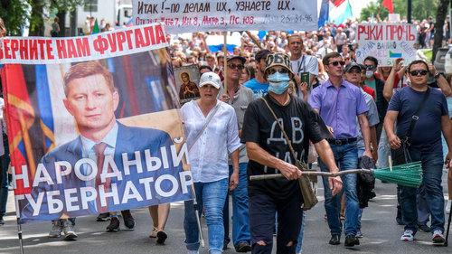 Хабаровскийн иргэдийн жагсаал үргэлжилж байна