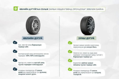 Өвлийн дугуйгаа сольж замын хөдөлгөөнд оролцъё